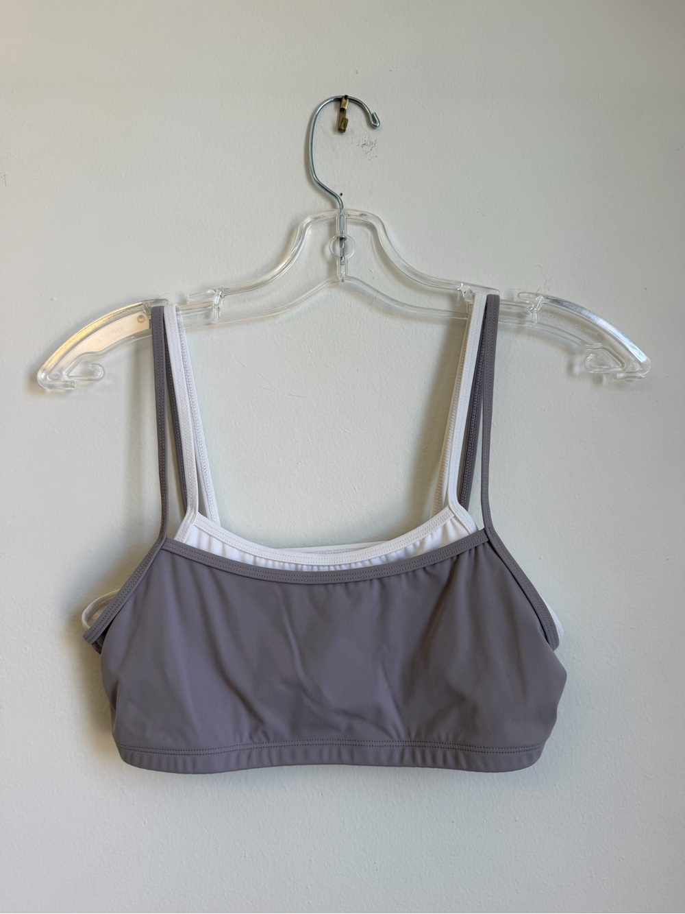 Women's Gray Double-Strap Bralette Top